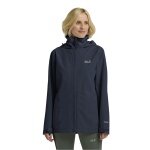 Jack Wolfskin Regenjacke Trailtime 2-Lagen (wasserdicht, atmungsaktiv) navyblau Damen