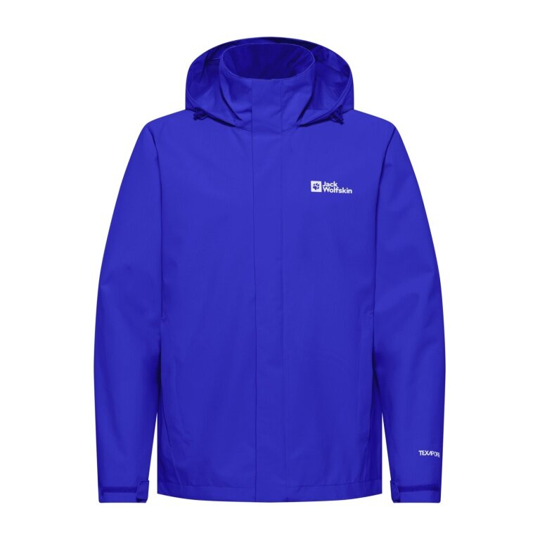 Jack Wolfskin Regenjacke Trailtime 2-Lagen (wasserdicht, atmungsaktiv) blau Herren