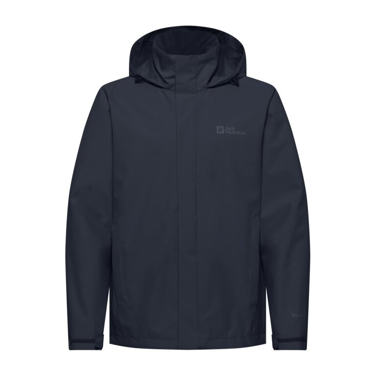 Jack Wolfskin Regenjacke Trailtime 2-Lagen (wasserdicht, atmungsaktiv) dunkelblau Herren