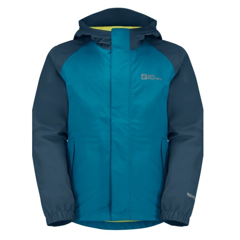 Jack Wolfskin Regenjacke Tucan (leicht, winddicht, wasserdicht) everestblau Kinder