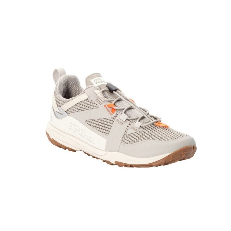 Jack Wolfskin Sneaker Spirit Low (Multifunktionsschuhe, leicht und atmungsaktiv) hellgrau Damen