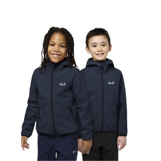 Jack Wolfskin Softshelljacke Fourwinds (winddicht, gefüttert) 2025 skyblau Kinder/Jugendliche (164-176)