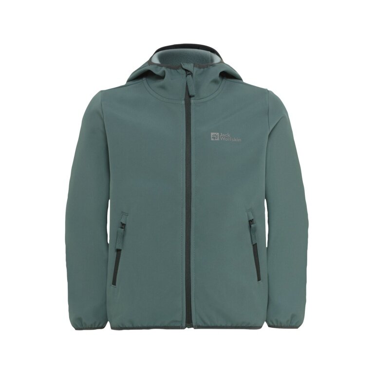 Jack Wolfskin Softshelljacke Fourwinds (winddicht, gefüttert) 2025 jadegrün Kinder/Jugendliche (164-176)