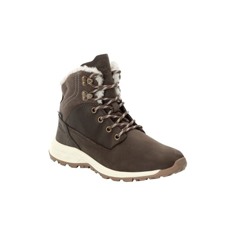 Jack Wolfskin Winterstiefel Queenstown City Texapore Mid (Leder, wasserdicht) dunkelbraun Damen