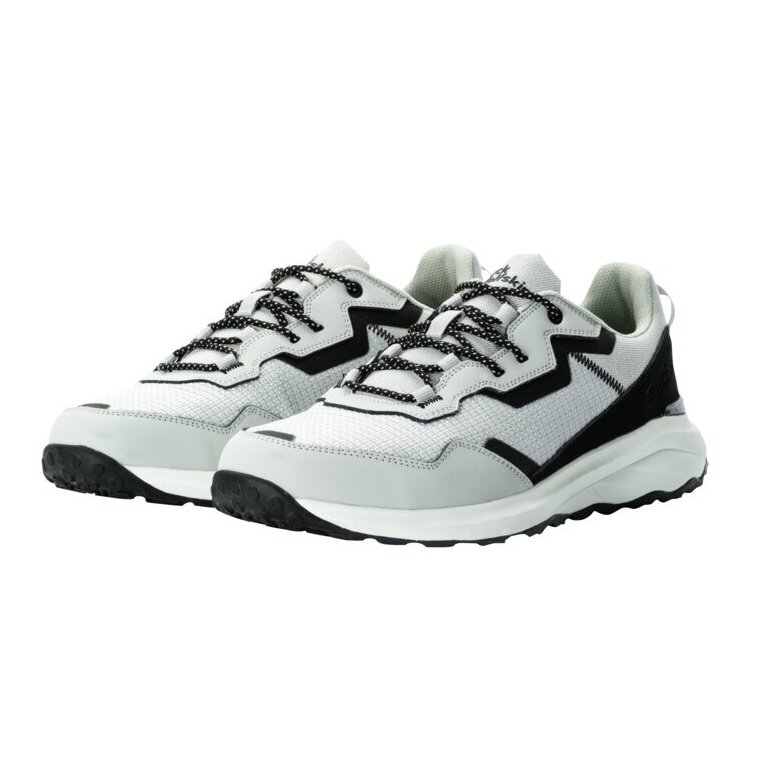 Jack Wolfskin Alltag-Travelschuhe Dromoventure Low (wasserdicht, atmungsaktiv) hellgrau/schwarz Herren