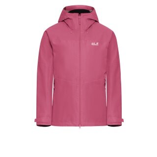 Jack Wolfskin Übergangs-Wanderjacke Wild Places 3in1 (wasserdicht, winddicht) pink Damen