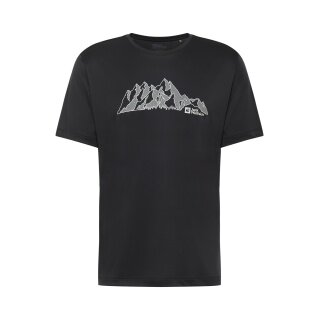Jack Wolfskin Wander-Tshirt Peak Graphic (atmungsaktiv, schnelltrocknend) phantomgrau Herren