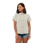 Jack Wolfskin Wanderbluse Febla Shirt (feuchtigkeitsregulierend, atmungsaktiv) Kurzarm grün Damen