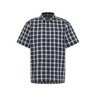 Jack Wolfskin Wanderhemd Planalto (Bio-Baumwolle) Kurzarm navyblau Herren