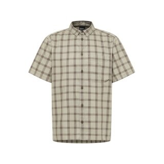 Jack Wolfskin Wanderhemd Planalto (Bio-Baumwolle) Kurzarm beige Herren