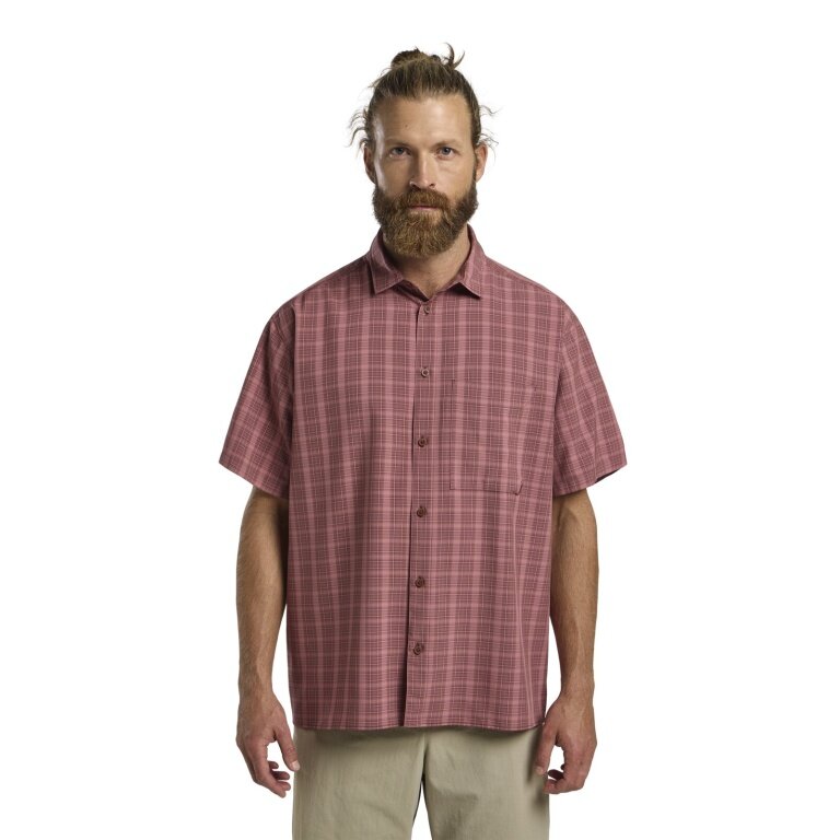 Jack Wolfskin Wanderhemd Meseta (schnelltrocknend, atmungsaktiv) Kurzarm rosa Herren