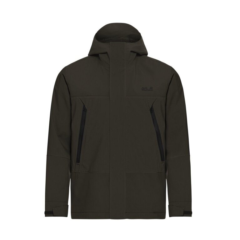 Jack Wolfskin Wanderjacke-/Regenjacke Onera 2L (wasserdicht, winddicht) moss khakigrün Herren