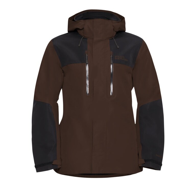 Jack Wolfskin Wanderjacke-/Regenjacke Jasper 2-Lagen (Wetterschutzjacke, wasserdicht, winddicht) dunkelbraun Herren