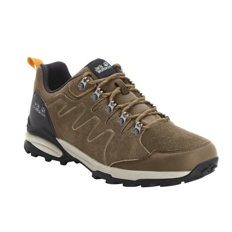 Jack Wolfskin Wanderschuhe Refugio Texapore Low (Veloursleder, wasserdicht) braun Damen