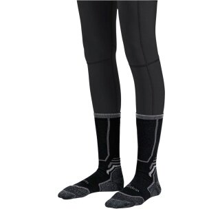 Jack Wolfskin Wandersocke Trek Merino CL Crew (Merinowolle-Mischung, atmungsaktiv) schwarz - 1 Paar