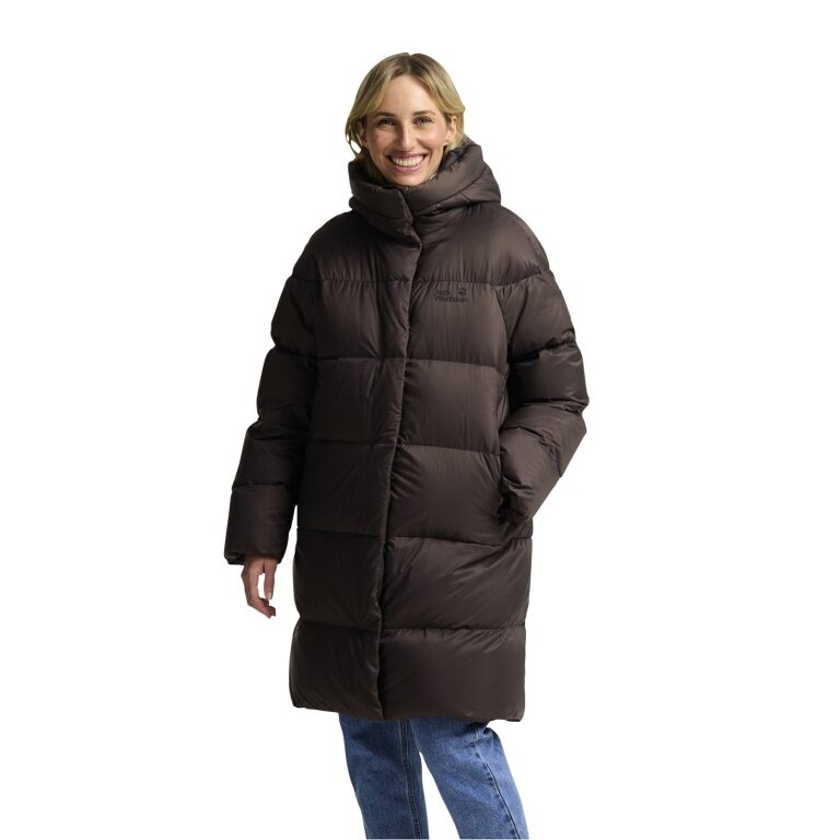 Jack Wolfskin Winter-Daunenmantel Icy Hill Coat (wind- und wasserabweisend, warm) braun Damen