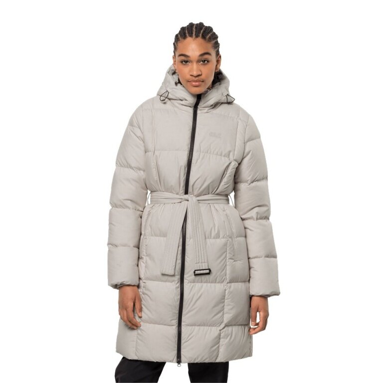 Jack Wolfskin Winter-Daunenmantel Frozen Lake Coat (winddicht, wasserabweisend) perlenweiss Damen