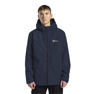 Jack Wolfskin Winterjacke Taubenberg 3in1 2025 (wasser- und winddicht, Fleece-Innenjacke) nachtblau/skyblau Herren
