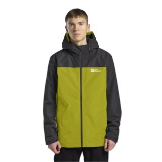 Jack Wolfskin Winterjacke Taubenberg 3in1 2025 (wasser- und winddicht, Fleece-Innenjacke) gelb/schwarz Herren