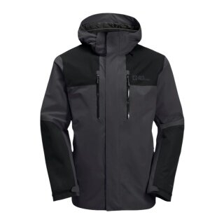 Jack Wolfskin Wanderjacke-/Regenjacke Jasper 2-Lagen (Wetterschutzjacke, wasserdicht, winddicht) phantomgrau Herren
