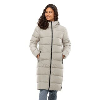 Jack Wolfskin Winter-Daunenmantel Frozen Palace Coat 2025 (winddicht, wasserabweisend) grau Damen