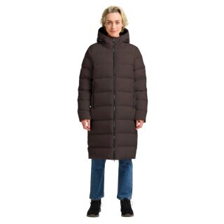 Jack Wolfskin Winter-Daunenmantel Frozen Palace Coat 2025 (winddicht, wasserabweisend) dunkelbraun Damen