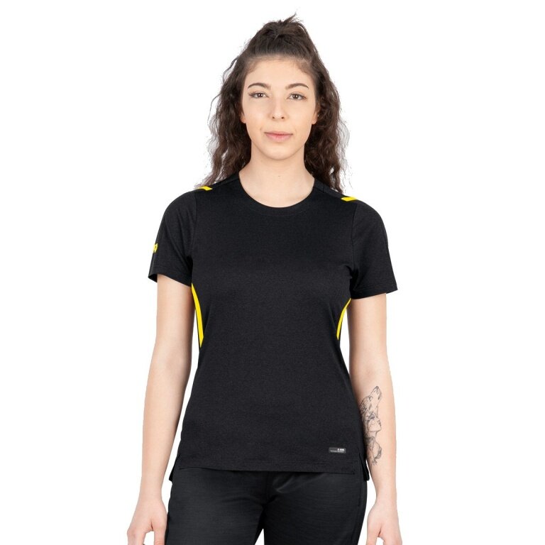 JAKO Sport-Shirt Challenge - Polyester-Stretch-Jersey - schwarz/gelb Damen