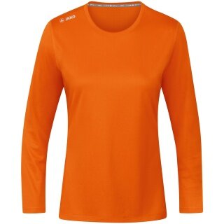 JAKO Sport-Langarmshirt Run 2.0 (100% Polyester, atmungsaktiv) orange Damen