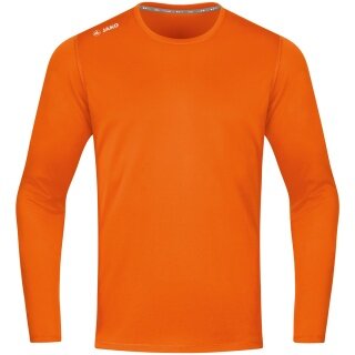 JAKO Sport-Langarmshirt Run 2.0 (100% Polyester, atmungsaktiv) orange Herren