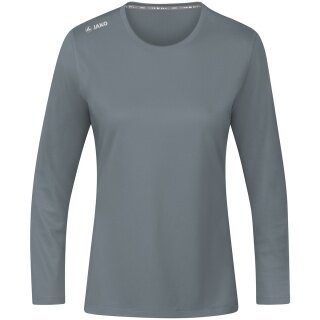 JAKO Sport-Langarmshirt Run 2.0 (100% Polyester, atmungsaktiv) grau Damen