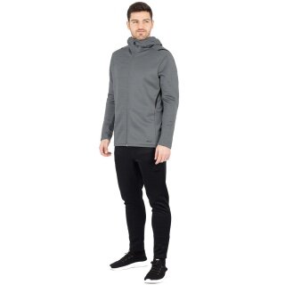 JAKO Freizeitanzug Challenge mit Kapuze (Jacke und Hose, sportiver Schnitt) grau/schwarz Herren