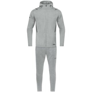 JAKO Freizeitanzug Challenge mit Kapuze (Jacke und Hose, sportiver Schnitt) hellgrau Jungen