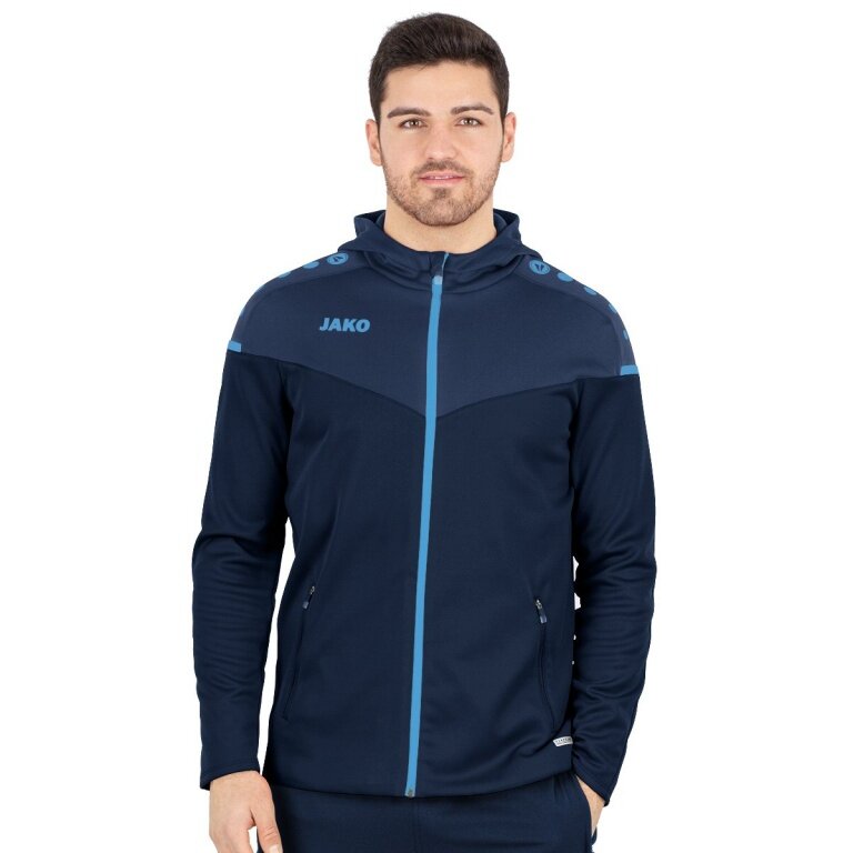 JAKO Kapuzenjacke Champ 2.0 (100% Polyester) marineblau/hellblau Herren