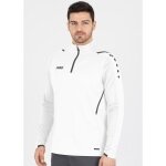 JAKO Langarmshirt Ziptop Challenge - Fleece-Innenseite, Zip-Reissverschluss - weiss Herren