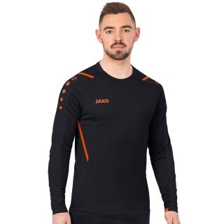 JAKO Langarmshirt (Sweat) Challenge - optimale Bewegungsfreiheit - schwarz/orange Herren