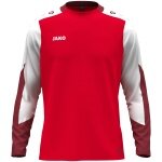JAKO Sport-Langarmshirt Dynamic (Polyester-Eyelet) rot/weiss/dunkelrot Kinder