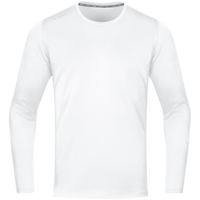 JAKO Sport-Langarmshirt Run 2.0 (100% Polyester, atmungsaktiv) weiss Herren