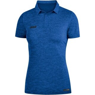 JAKO Sport/Freizeit Polo Premium Basics (Polyester-Stretch-Jersey) blau meliert Damen