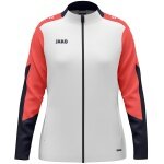 JAKO Polyesterjacke Dynamic (100% rec. Polyester) weiss/coralrot/marineblau Damen