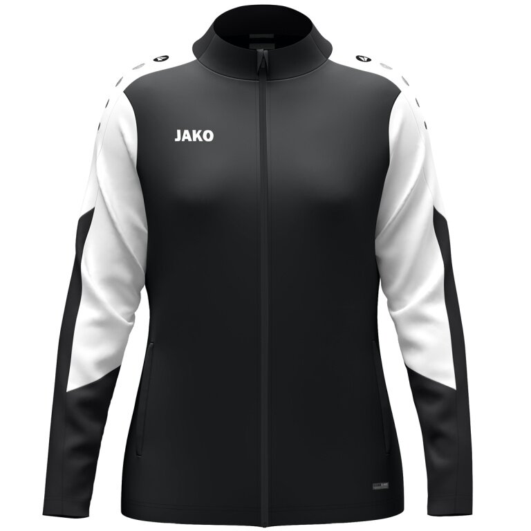 JAKO Polyesterjacke Dynamic (100% rec. Polyester) schwarz/weiss/anthrazitgrau Damen