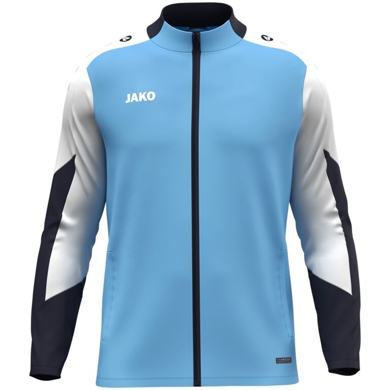 JAKO Polyesterjacke Dynamic (100% rec. Polyester) himmelblau/weiss/marineblau Kinder