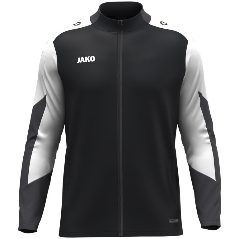 JAKO Polyesterjacke Dynamic (100% rec. Polyester) schwarz/weiss/anthrazitgrau Kinder