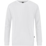 JAKO Langarmshirt Sweat Organic (Freizeit, Bio-Baumwolle) weiss Herren