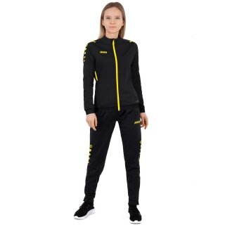 JAKO Trainingsanzug Polyester Challenge (Jacke und Hose) schwarz/gelb Damen