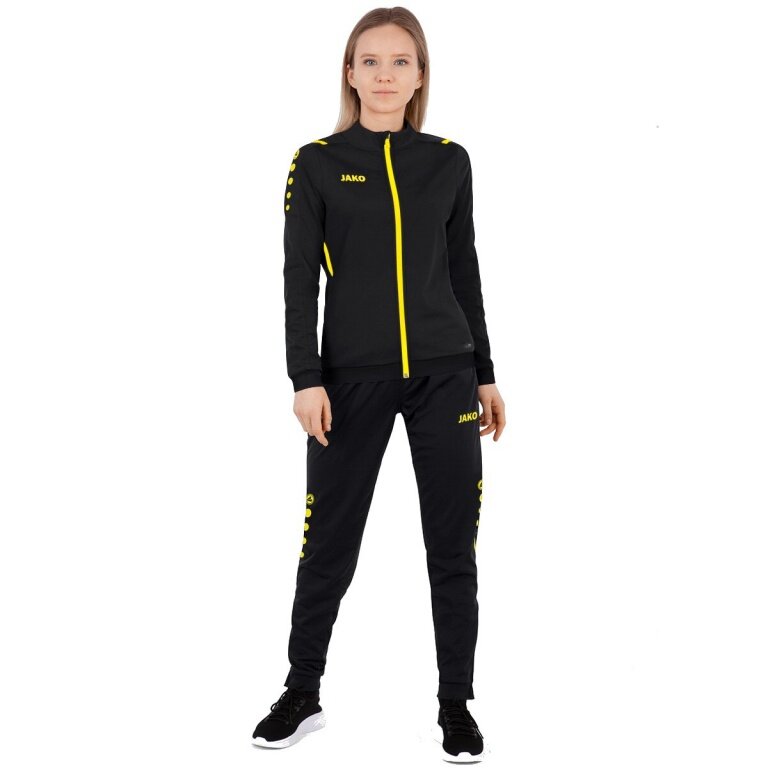 JAKO Trainingsanzug Polyester Challenge (Jacke und Hose) schwarz/gelb Damen