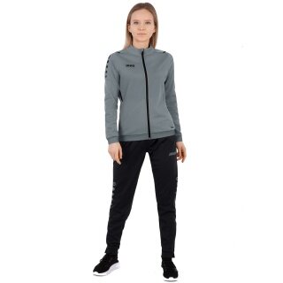 JAKO Trainingsanzug Polyester Challenge (Jacke und Hose) dunkelgrau/schwarz Damen