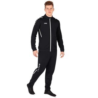 JAKO Trainingsanzug Polyester Challenge (Jacke und Hose) schwarz/weiss Herren