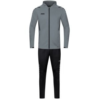JAKO Trainingsanzug Challenge mit Kapuze (Jacke und Hose) dunkelgrau/schwarz Jungen