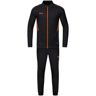 JAKO Trainingsanzug Polyester Challenge (Jacke und Hose) schwarz/orange Jungen