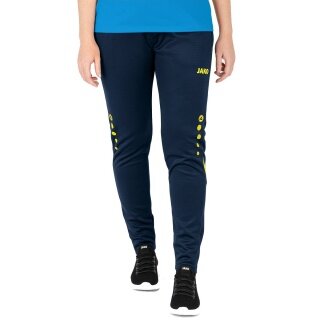 JAKO Trainingshose Pant Challenge (Double-Stretch-Knit, atmungsaktiv, hoher Tragekomfort) lang dunkelblau/gelb Damen